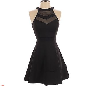 Black halter top dress